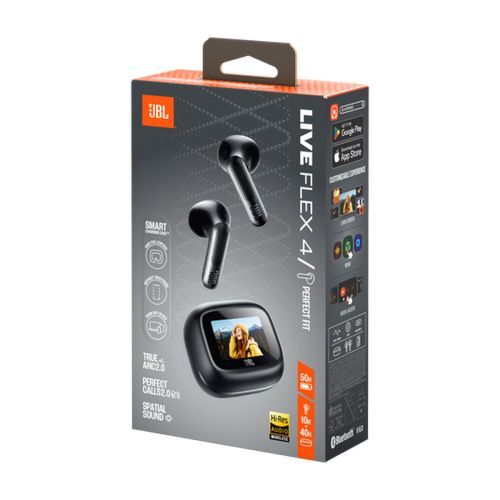 JBL Live Flex 4 – čierne slúchadlá s puzdrom