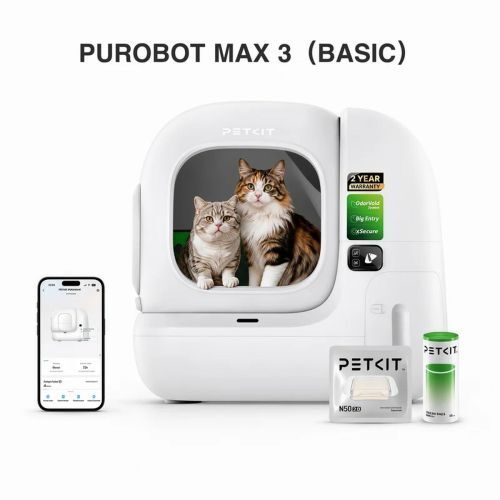 PETKIT Purobot Max 3 Basic – samočistiaca toaleta pre mačky, biela – detail 1