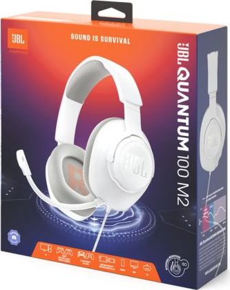 JBL Quantum 100M2 – Biela – pohľad 1