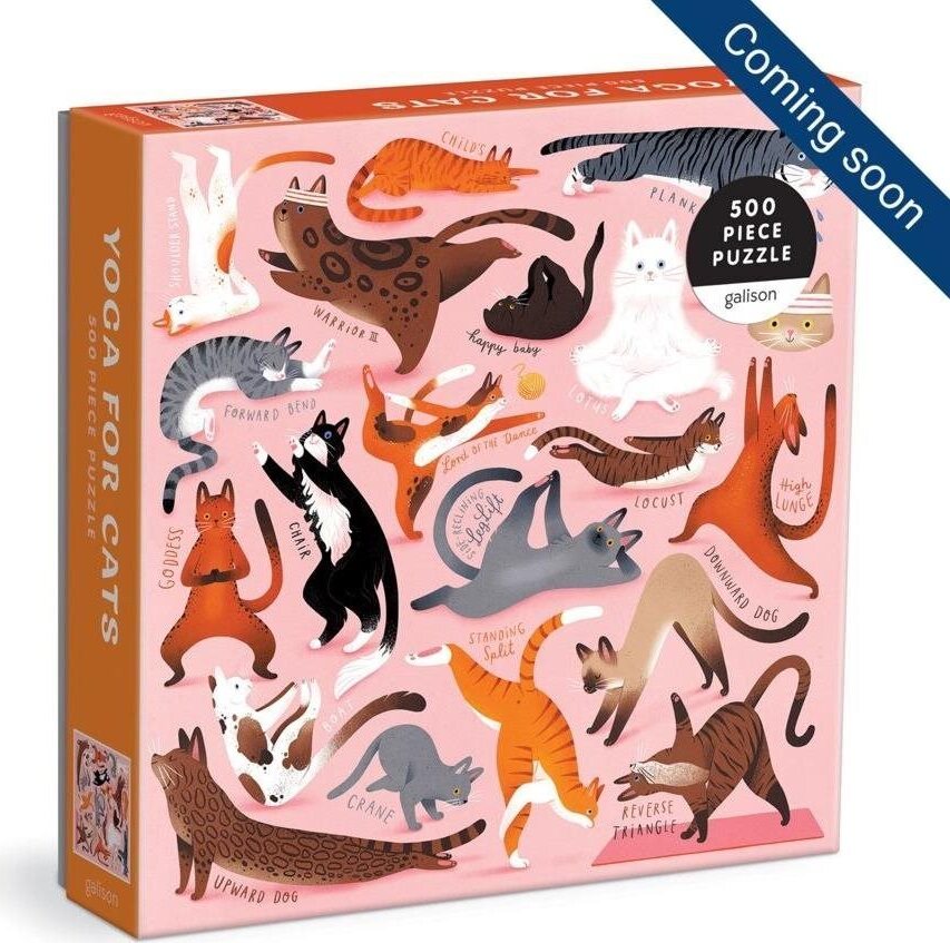 Galison Puzzle Joga pre mačky 500 dielikov