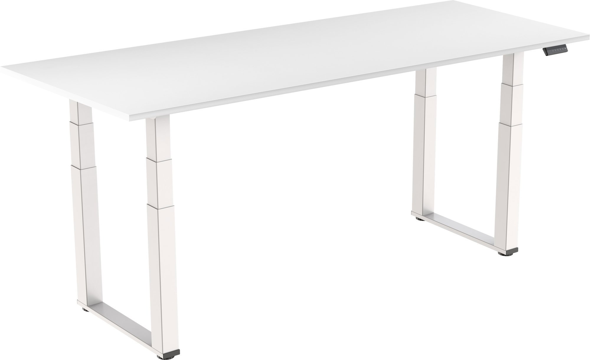 AlzaErgo Table ET7 Heavy Duty biely + doska 160 × 80 cm lamino biela