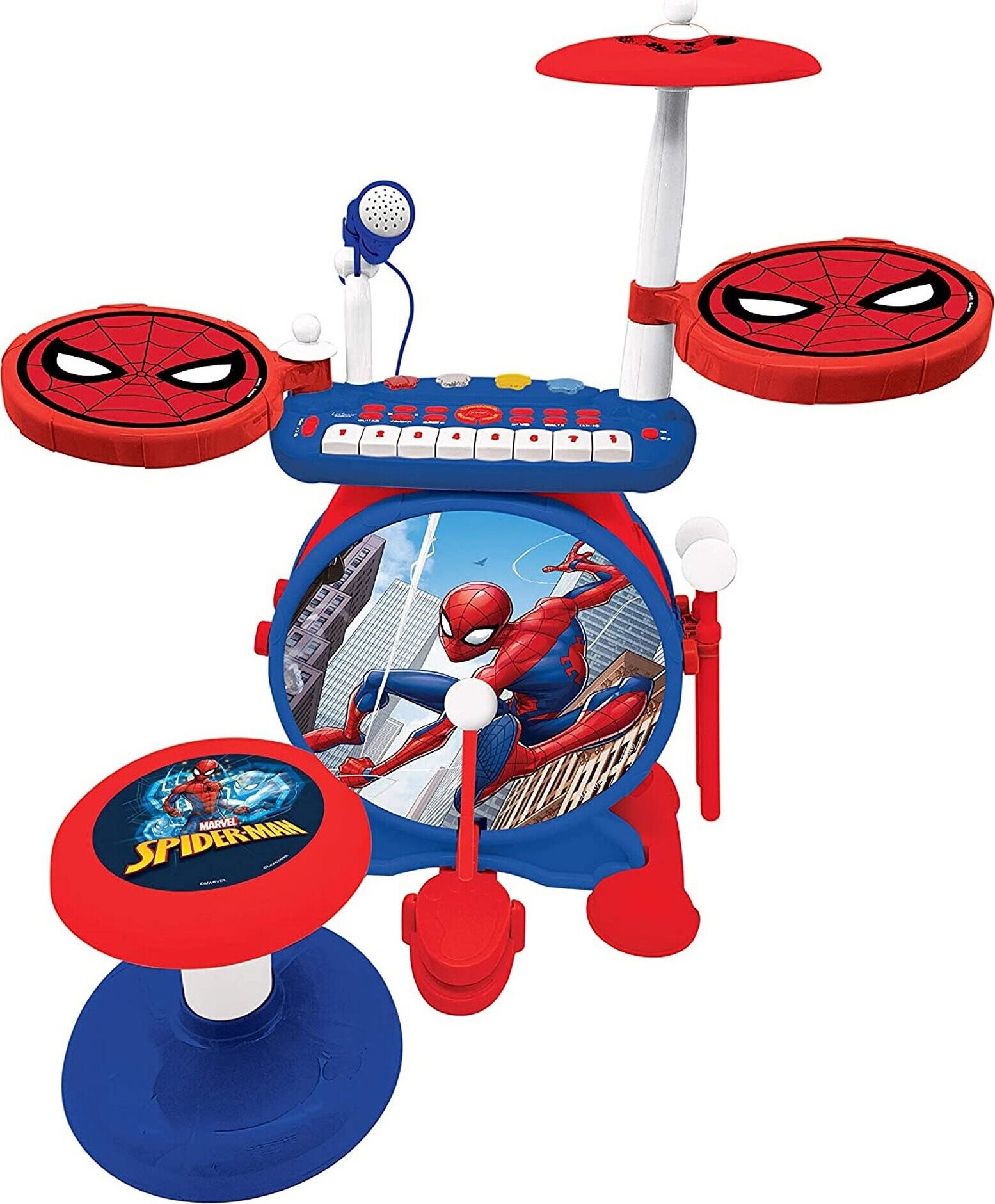 Lexibook Spider-man Sada elektrických bubnov so sedadlom