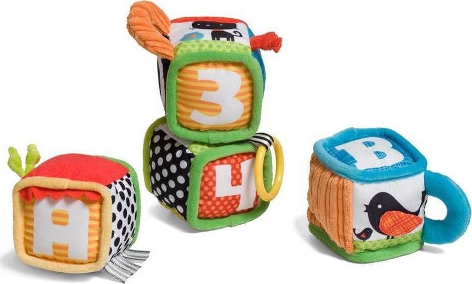 Textilné kocky s aktivitami 4 ks