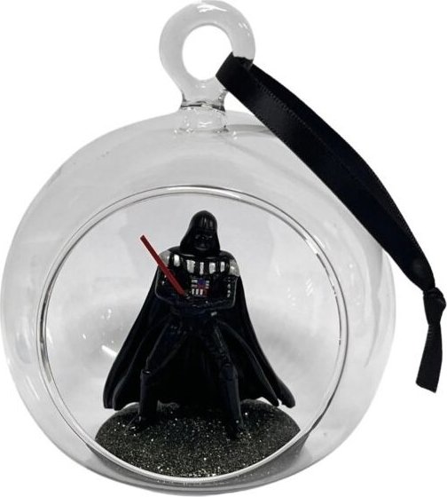 Christmas Inspiration Sklenená otvorená guľa 3D figúrka Darth Vader