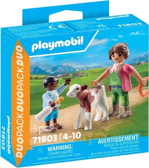 Playmobil 71803 DuoPack Farmárka s dieťaťom a teliatkom