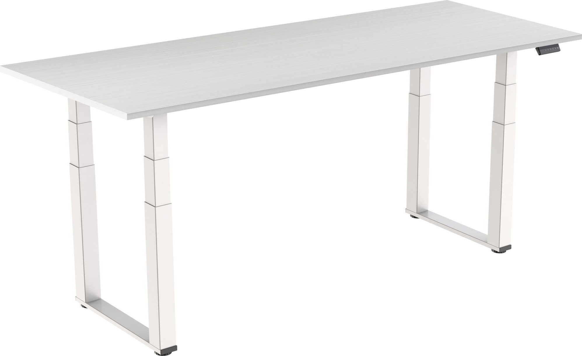 AlzaErgo Table ET7 Heavy Duty biely + doska 160 × 80 cm lamino biely dub