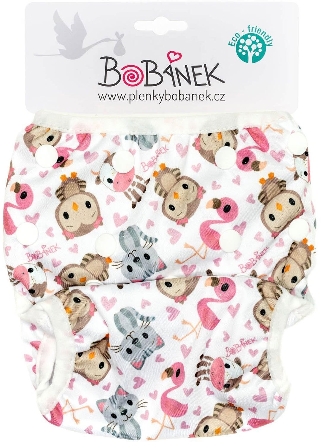 Bobánek Rostoucí plavky pro miminka velké, Růžová zvířátka