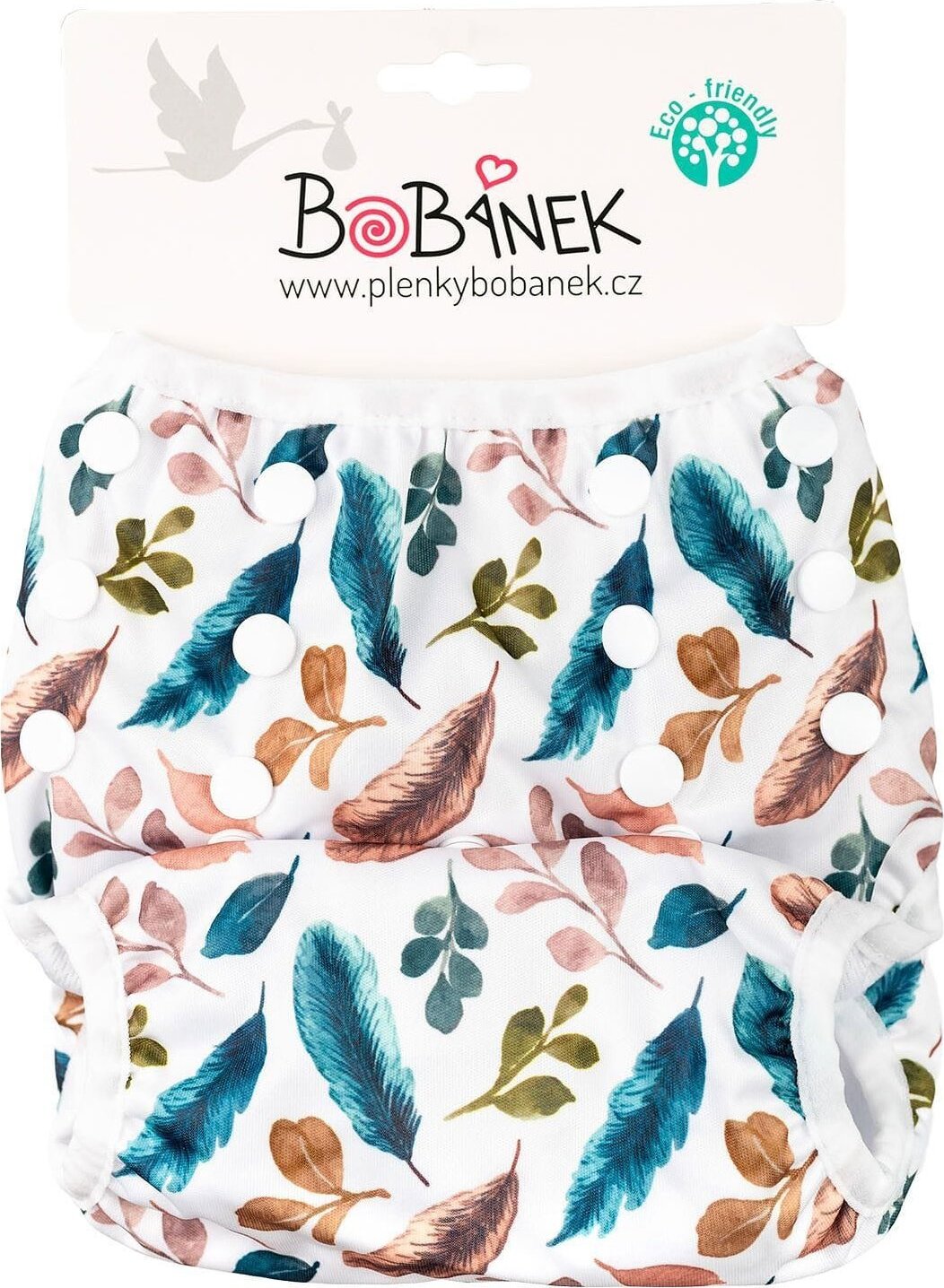 Bobánek Rostoucí plavky pro miminka velké, Bílá pírka