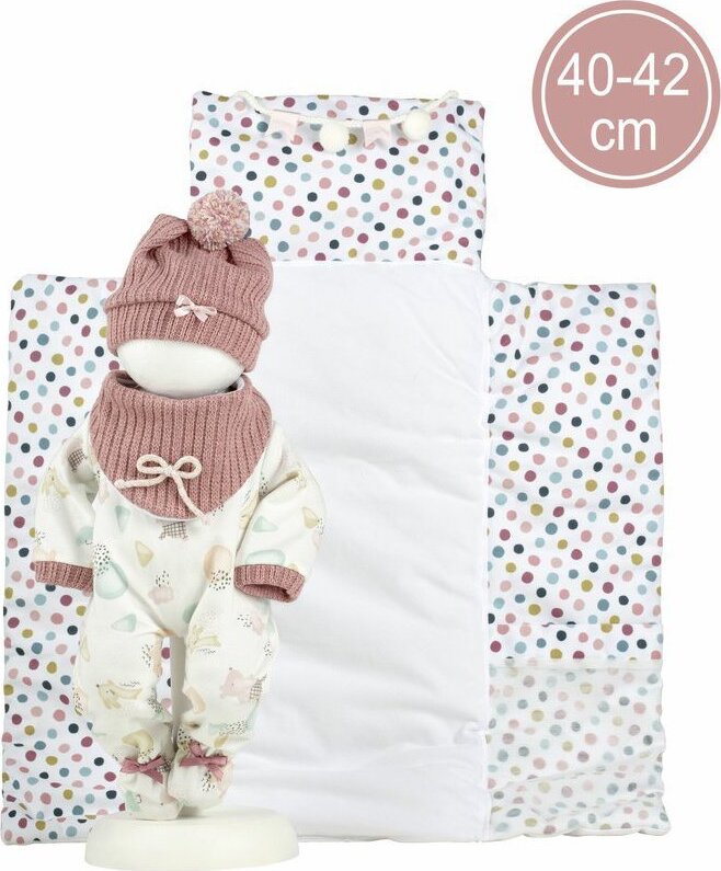 Llorens M738-88 oblečenie pre bábiku bábätko New Born s veľkosťou 40 – 42 cm s doplnkami