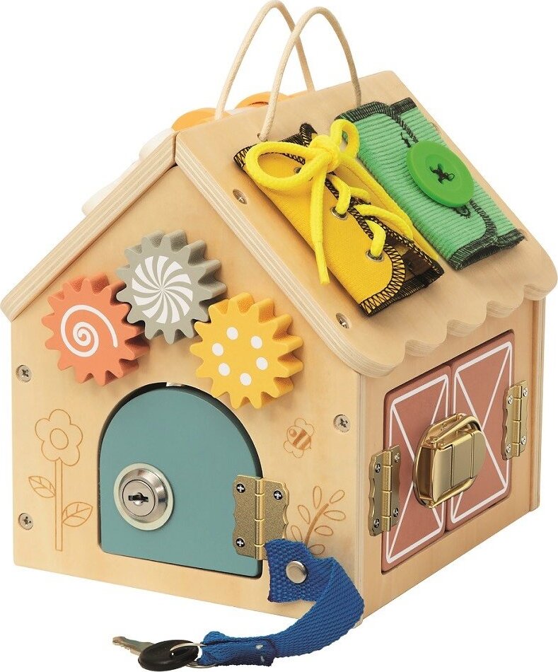 2Kids Toys Activity board Domček prírodný malý