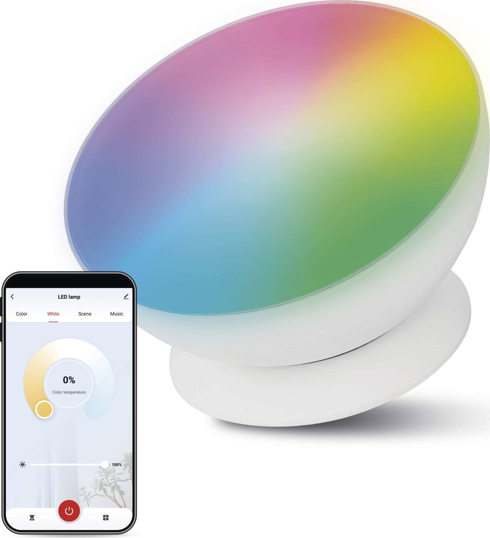 EMOS GoSmart LED ambientná lampa, biela, teplá biela – studená biela/RGB, WiFi