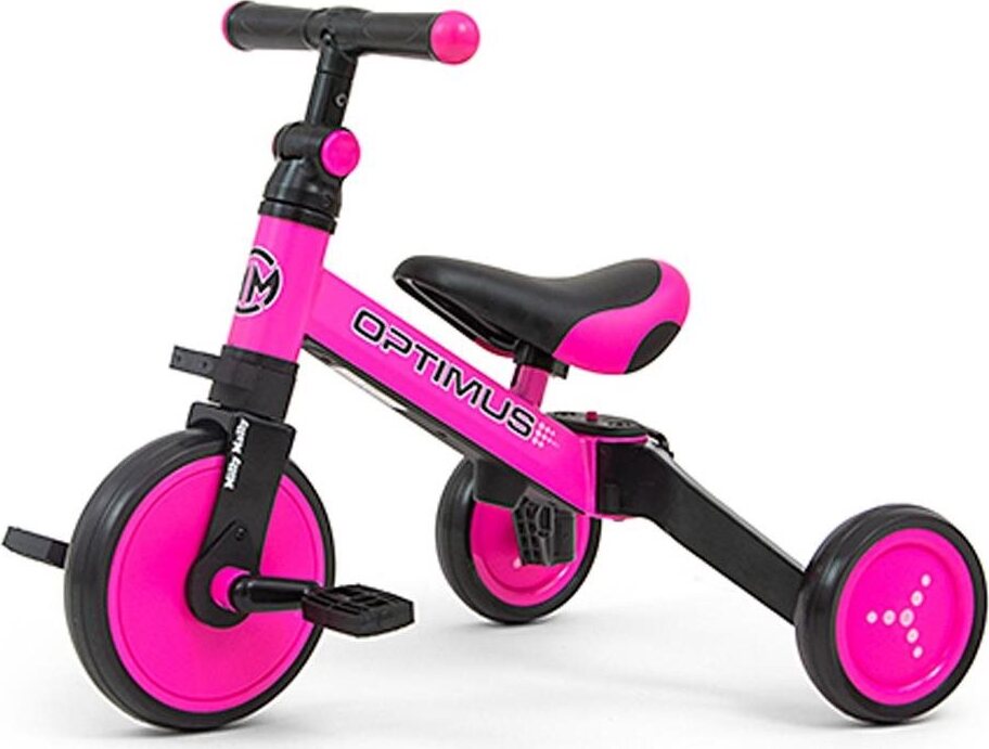 Milly Mally Detská trojkolka 3 v 1 Optimus pink