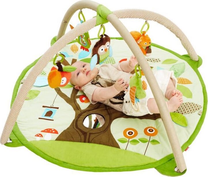 Skip Hop Deka na hranie 5 hračiek, vankúšik Treetop Friends green-brown 0m+