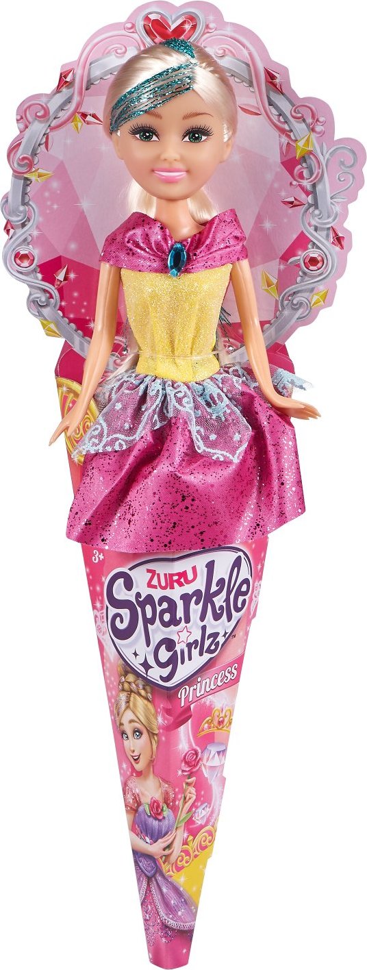ZURU Sparkle Girlz Princezná v kornútku – zelené šaty