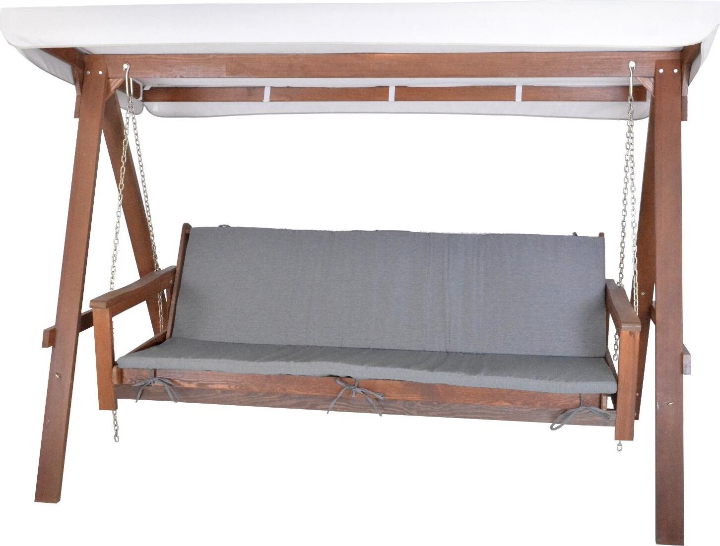 ROJAPLAST Záhradná hojdačka pre 3 osoby ADELAIDA, taupe