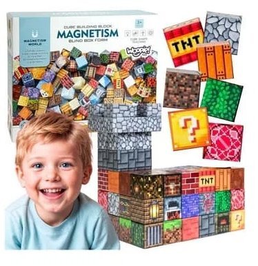 Bavytoy Súprava magnetických stavebných kociek 3D 63 dielikov