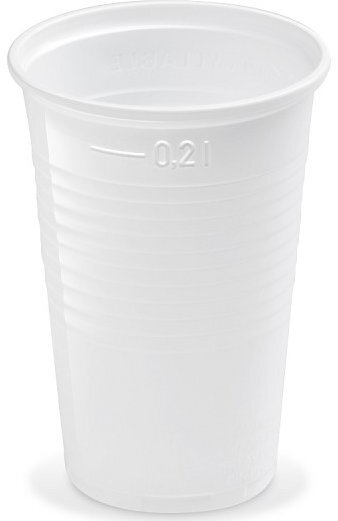 Wimex plastový pohár 0,2 l, priemer 70 mm, biely – 100 ks