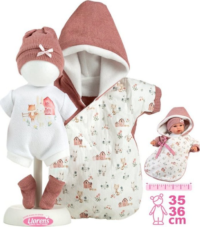 Llorens M636-50 oblečenie pre bábätko New Born veľkosť 35 – 36 cm s doplnkami