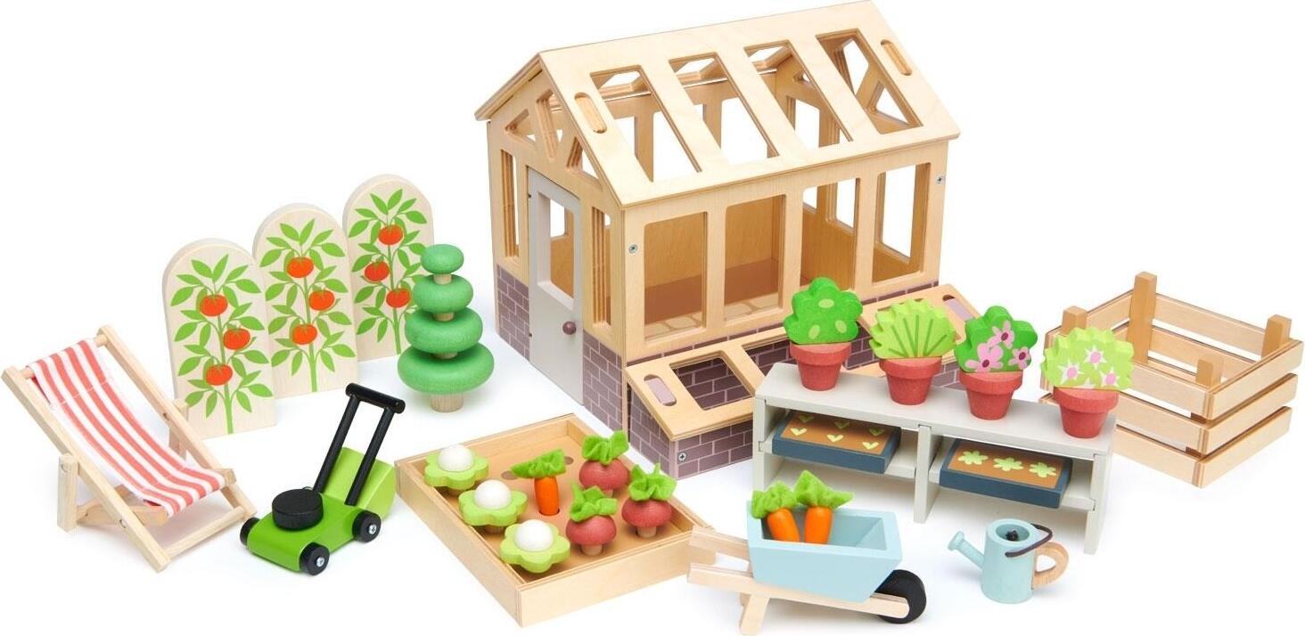 Tender Leaf Greenhouse and Garden Sada skleník k domčeku