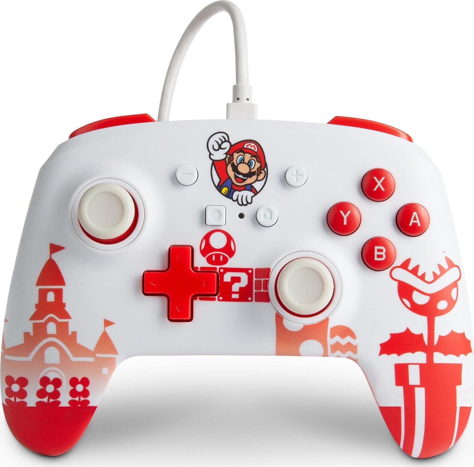 PowerA Enhanced Wired Controller for Nintendo Switch – Mario Red/White