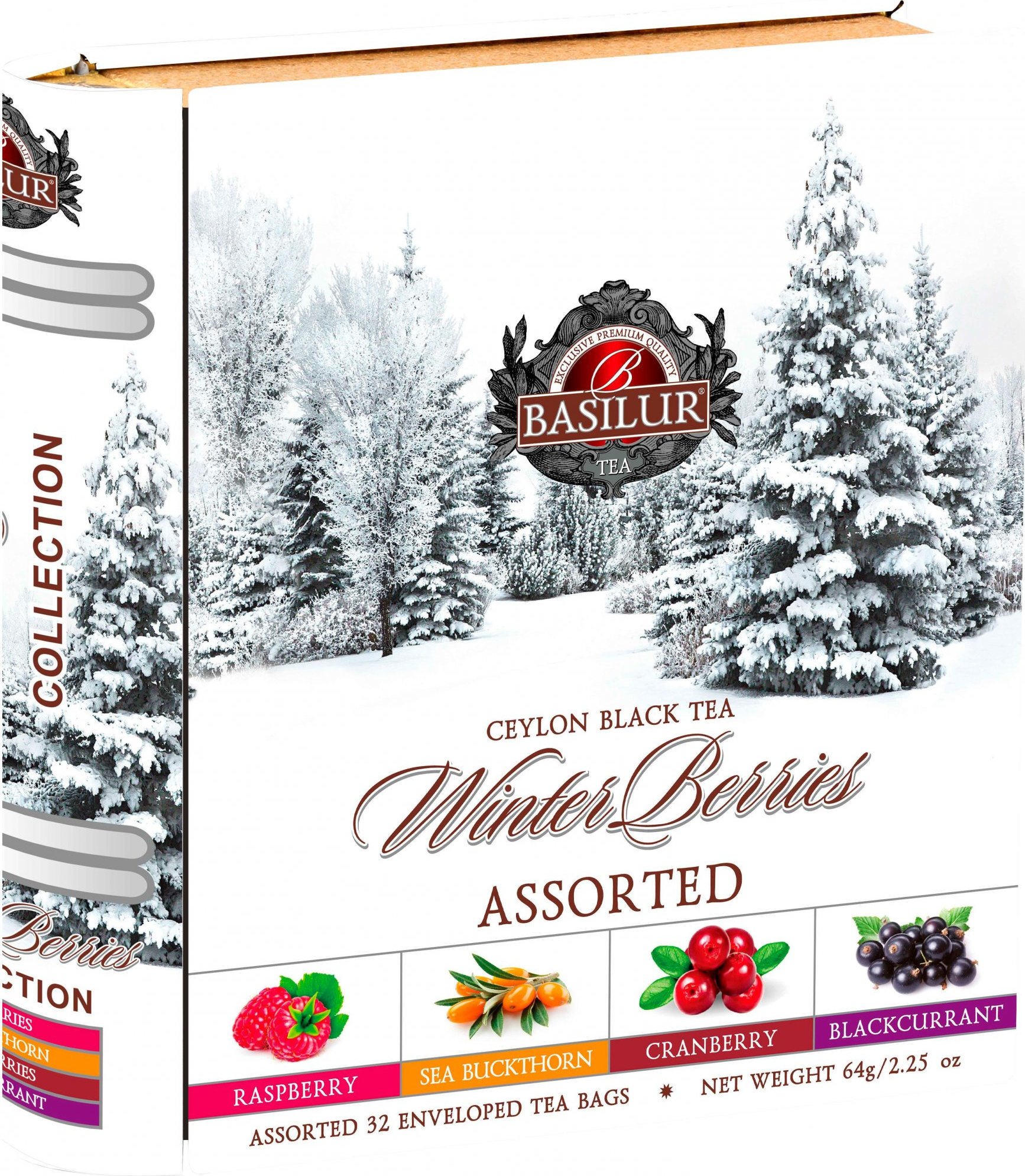 BASILUR Winter Berries Book Assorted 32× 2 g, plech