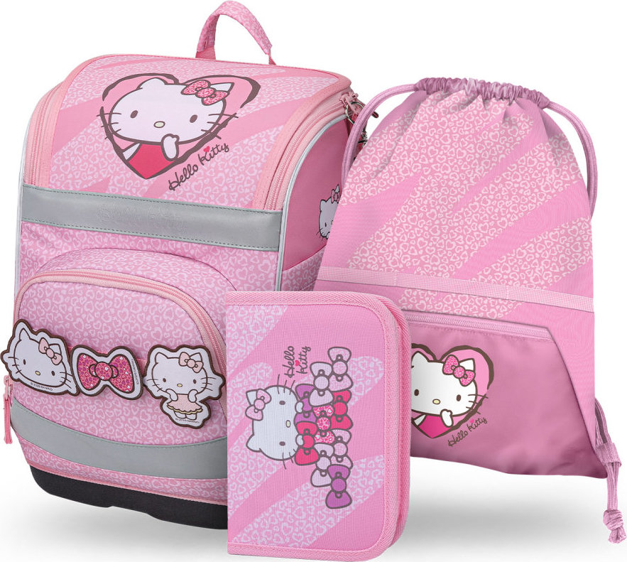 BAAGL SADA 3 Zippy Plus Hello Kitty Sweet Leopard: aktovka, peračník, vrecko GRS