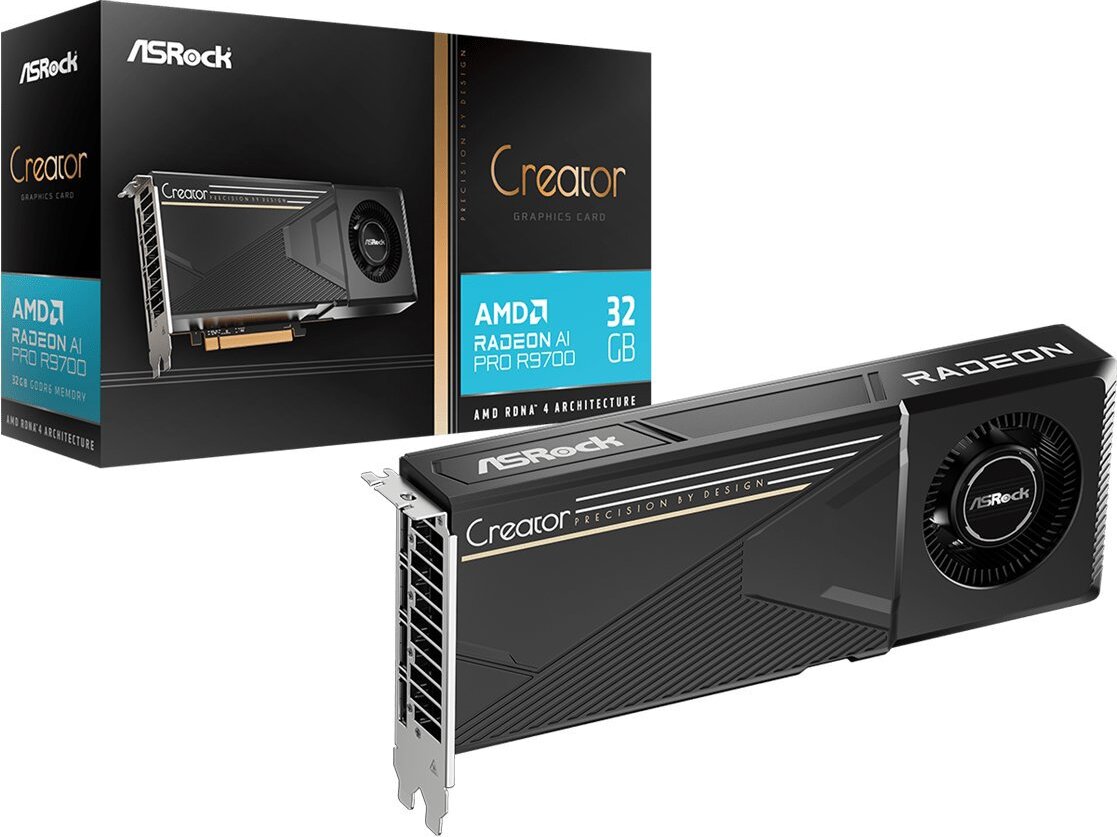 ASROCK AMD Radeon AI PRO R9700 Creator 32 GB