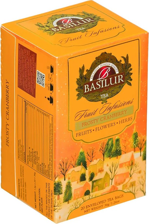 BASILUR Christmas Fruit Frosty Cranberry prebal 20× 1,8 g