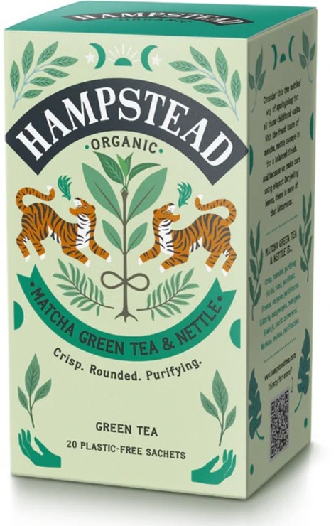 Hampstead Tea BIO Zelený čaj Matcha a žihľava 20 ks