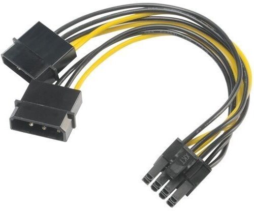 AKASA napájacia redukcia 4-pin Molex na 8-pin PCIe
