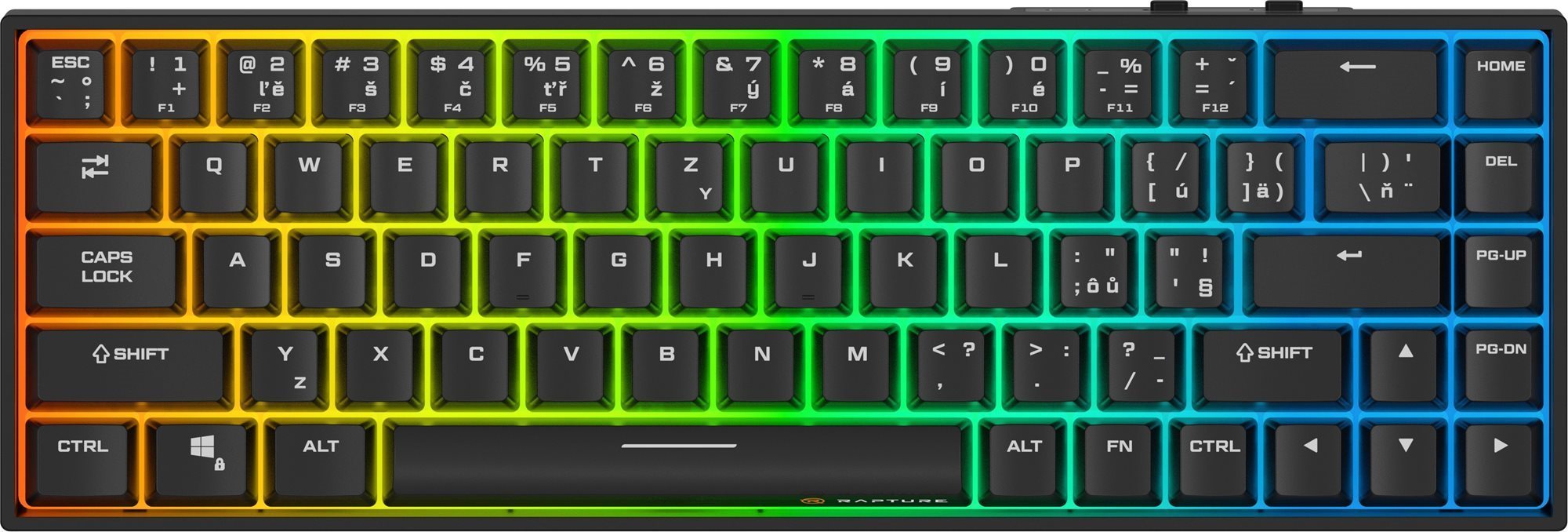 Rapture CHARLIE, Gateron G Pro 3.0 Red, čierna – CZ/SK