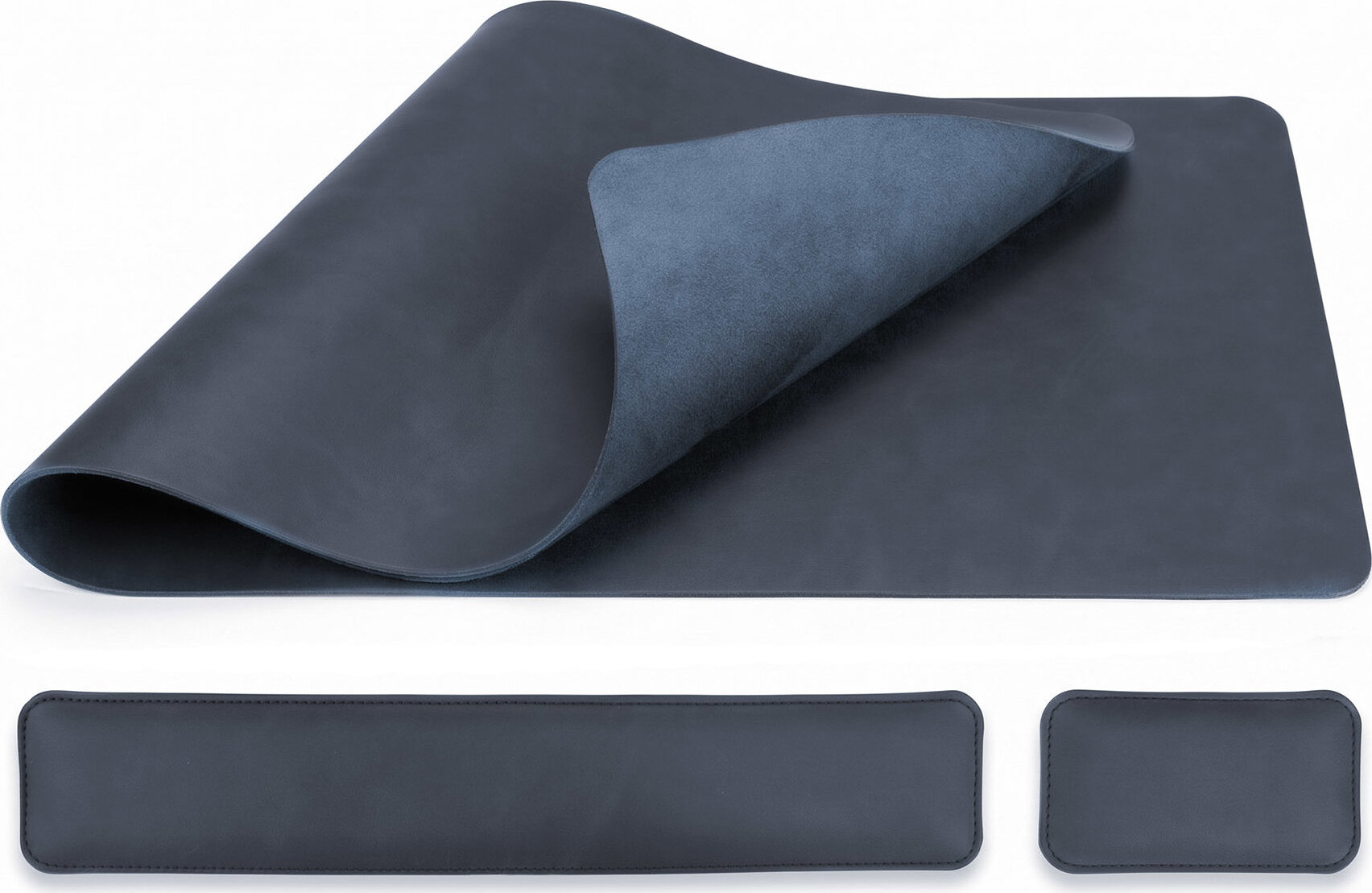 MOSH Desk set table mat, 80 × 40 cm, s podporou zápästia, tmavo-modrá