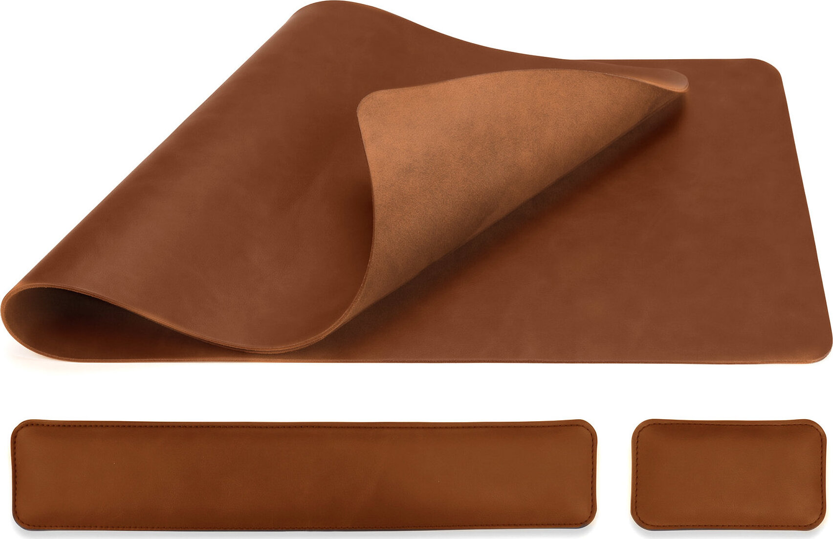 MOSH Desk set table mat, 80 × 40 cm, s podporou zápästia, hnedá