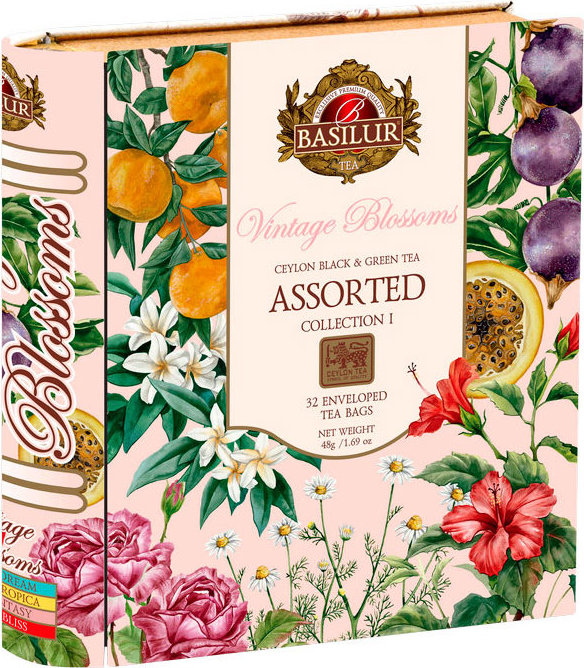 BASILUR Vintage Blossoms Book Assorted plech 32× 1,5 g