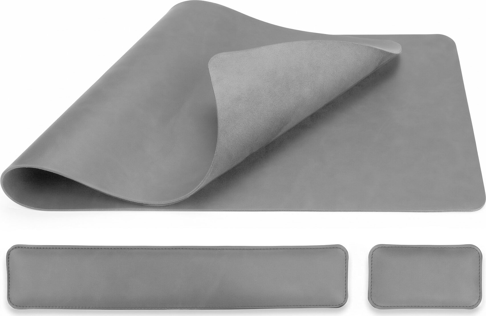 MOSH Desk set table mat, 80 × 40 cm, s podporou zápästia, bledo-sivá