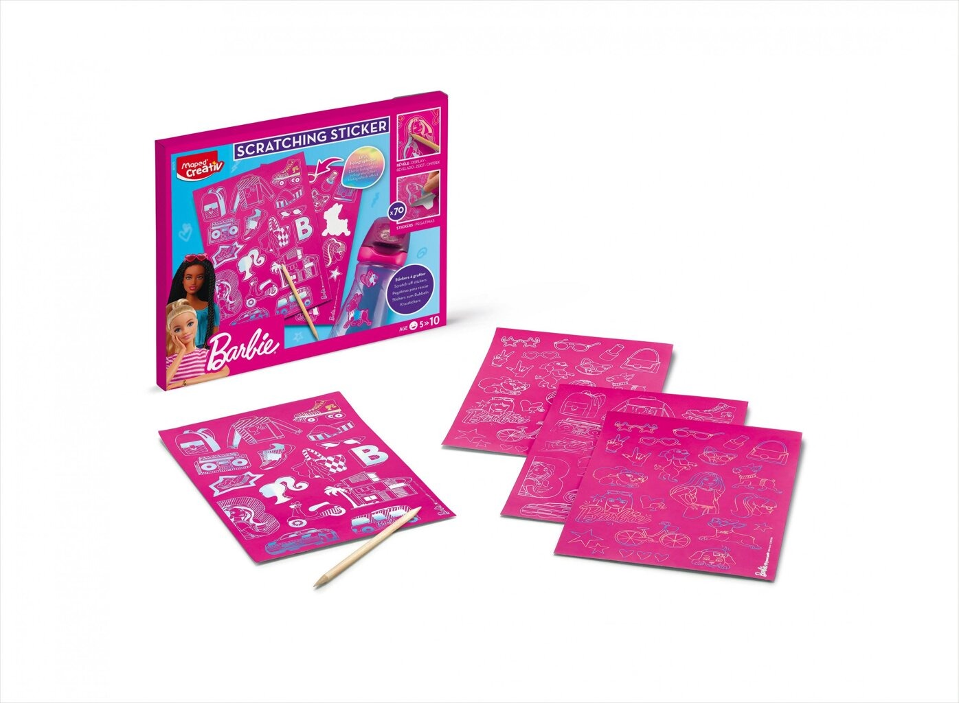 MAPED – Vyškrabávacie nálepky Barbie