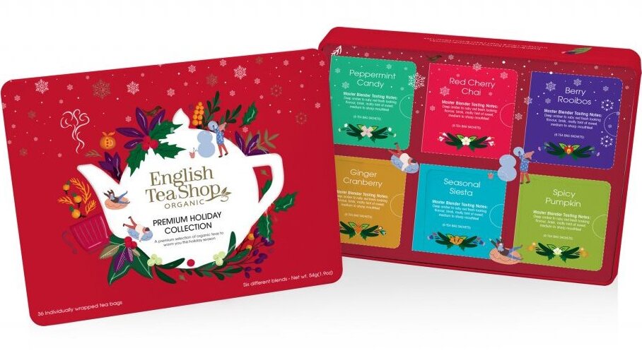 English Tea Shop Prémiová červená darčeková súprava 54 g, 36 ks bio