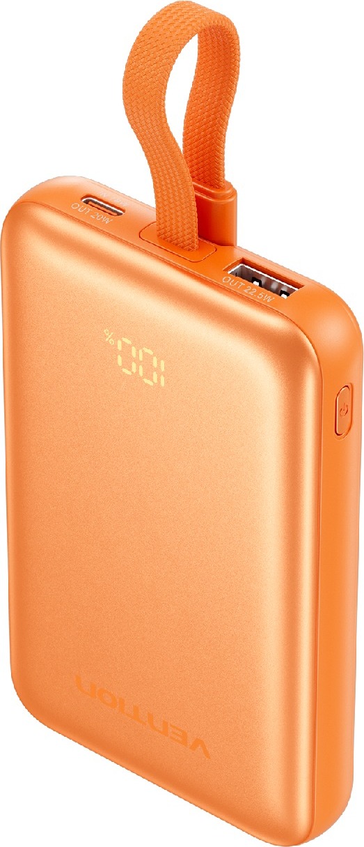 Vention 10000 mAh Magnetic Wireless Power Bank (USB-C + USB-C/USB-A/Wireless) 22,5 W Orange Universa
