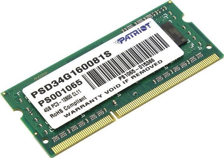 Patriot SO-DIMM 4 GB DDR3 1600 MHz CL11 Signature