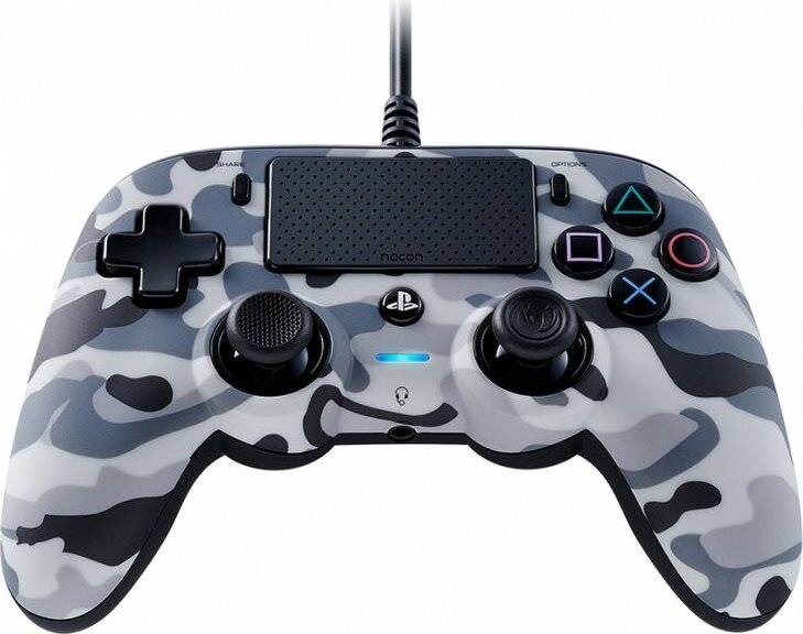 Nacon Wired Compact Controller PS4 – sivá kamufláž