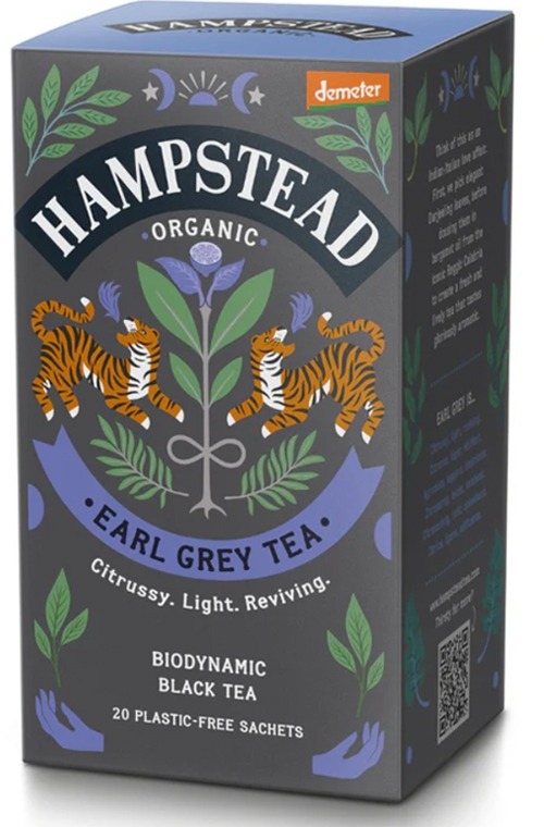Hampstead Tea BIO čierny čaj Earl Grey s bergamotom 20 ks