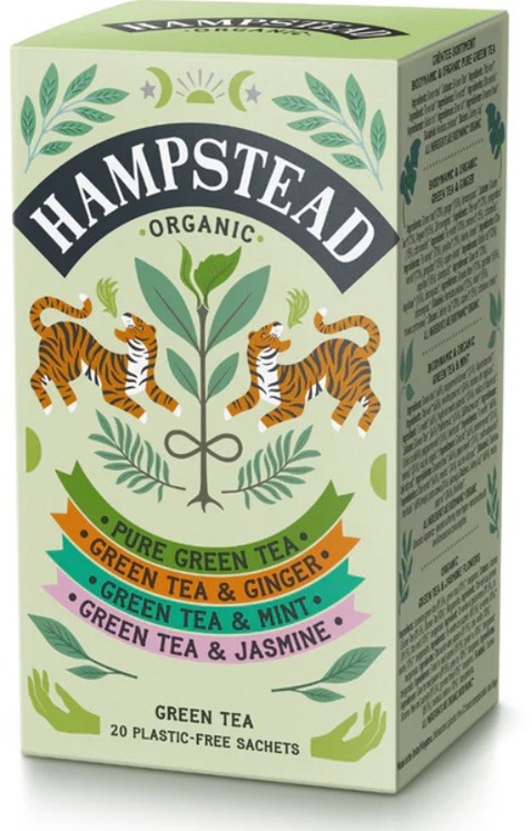 Hampstead Tea BIO výber zelených čajov 20 ks