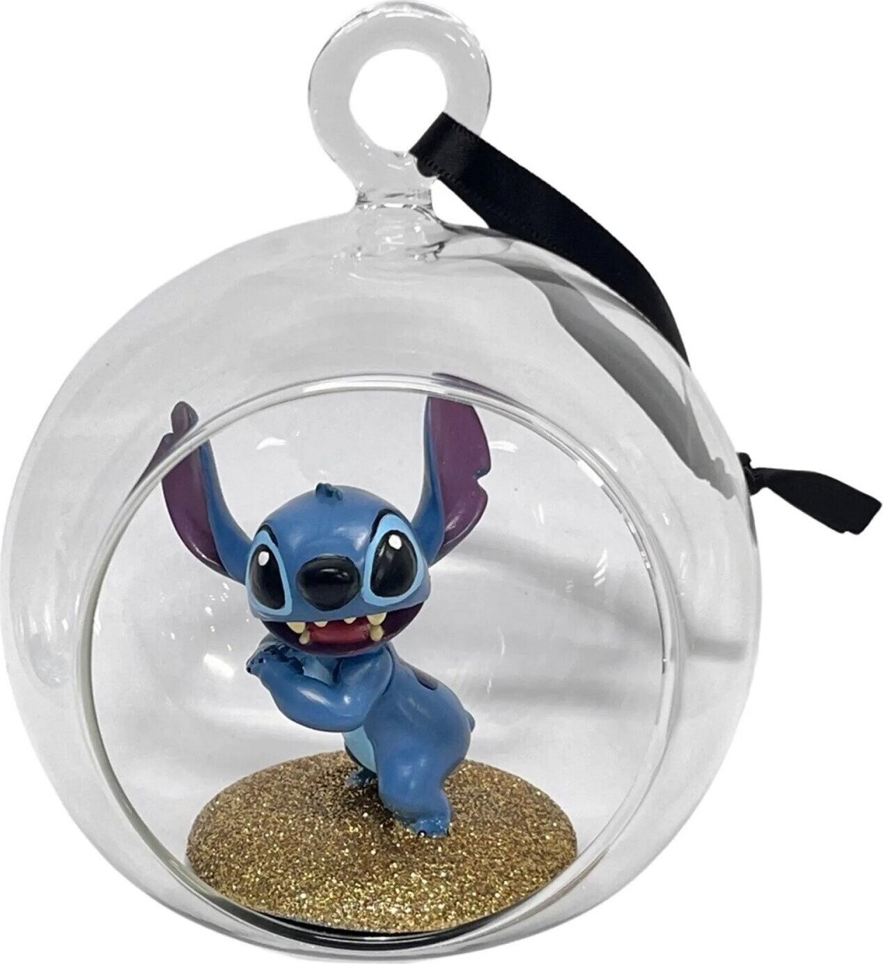 Christmas Inspiration Disney Sklenená otvorená guľa 3D figúrka Stitch