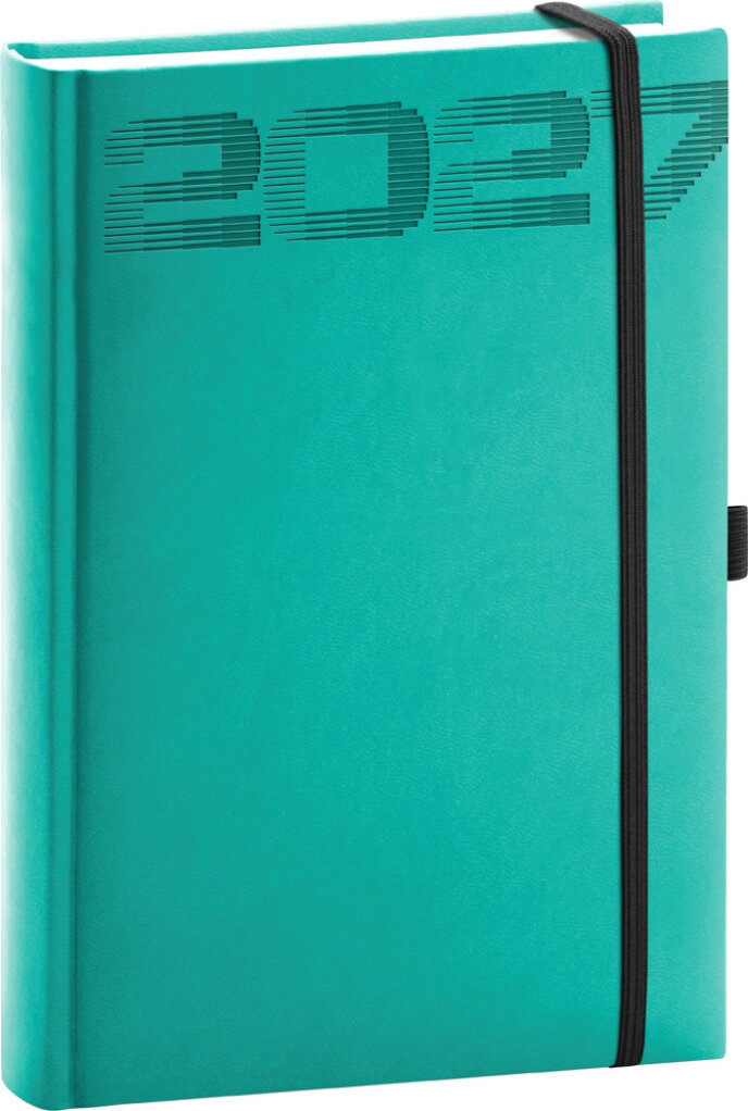 NOTIQUE denný Aprint Top 2027, tyrkysový, 15 × 21 cm