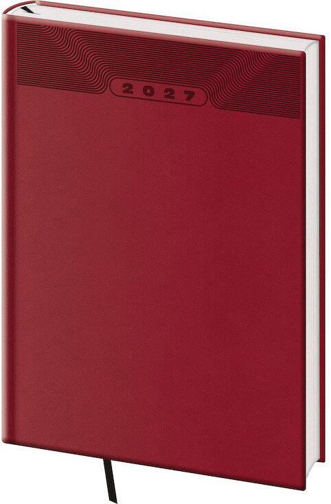 HELMA 365 denní 2027 A5 Print Classic, anglicky červený
