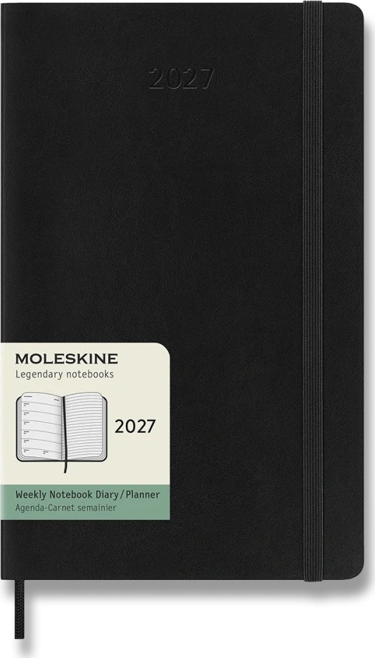 MOLESKINE 2027 L mesačný, mäkké dosky, čierny