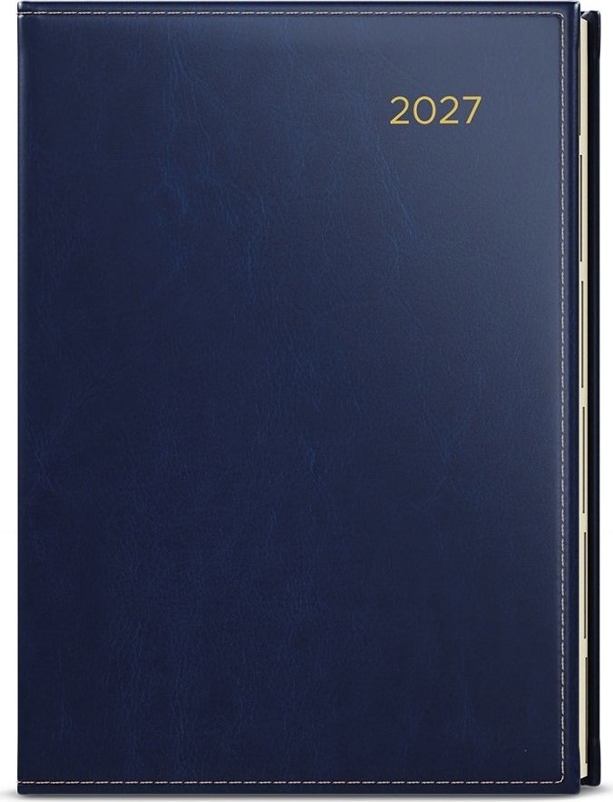 BALOUŠEK Ctirad s výsekom Premier denný 2027, modrý, A5, 14,3 × 20,5 cm