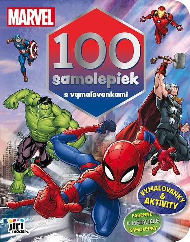 Jiri Models 100 samolepiek s maľovankami Marvel