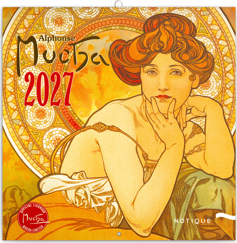 NOTIQUE Alfons Mucha 2027, 20 × 20 cm