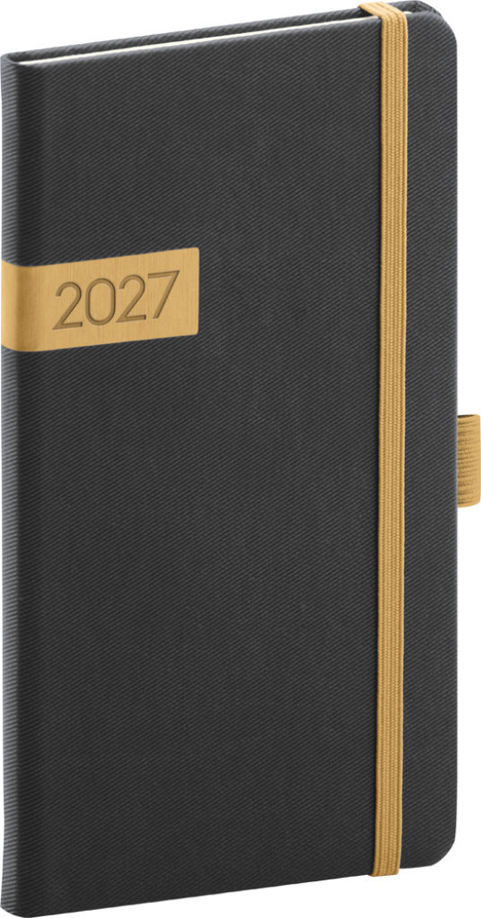 NOTIQUE vreckový Twill 2027, čierno-zlatý, 9 × 15,5 cm